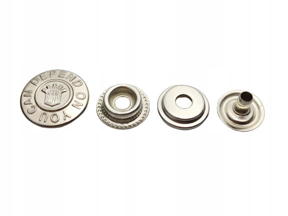 Napy zatrzaski nikiel 17 mm 50 szt wzorek