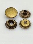 Napy zatrzaski kaletnicze 12,5 mm 50 sztuk stare złoto