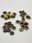 Napy zatrzaski kaletnicze 12,5 mm 50 sztuk stare złoto