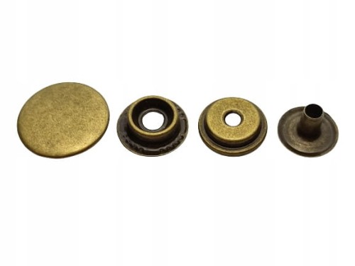 Napy zatrzaski kaletnicze 17 mm 50 szt STARE ZŁOTO