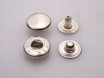 Napy zatrzaski kaletnicze alfa 10mm nikiel 100 szt