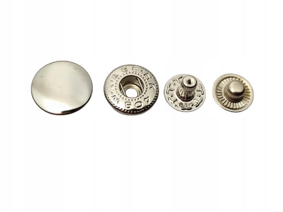 Napy zatrzaki alfa nikiel kaletnicze 15 mm 50 szt
