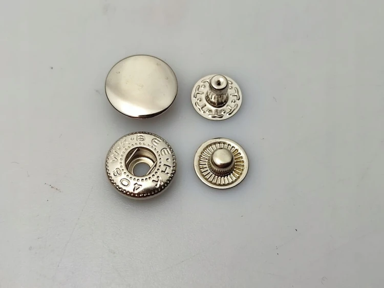Napy zatrzaki alfa nikiel kaletnicze 15 mm 50 szt