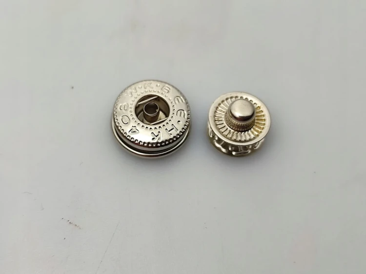 Napy zatrzaki alfa nikiel kaletnicze 15 mm 50 szt