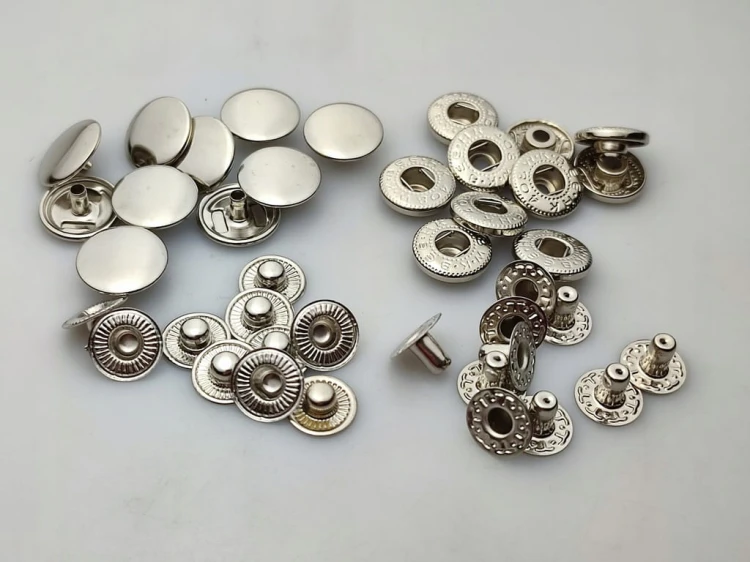 Napy zatrzaki alfa nikiel kaletnicze 15 mm 50 szt
