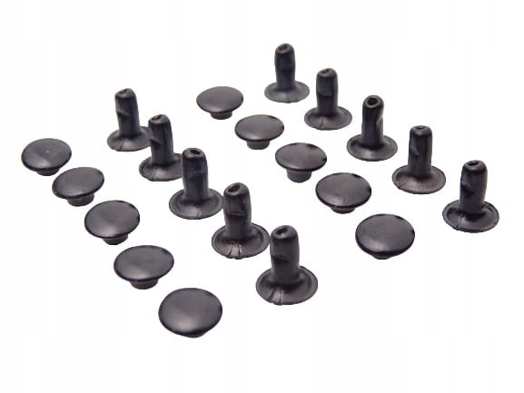 Nity zbitki kaletnicze szewskie 6 mm czarne 10 sztuk