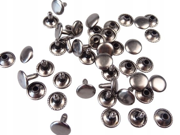 Nity kaletnicze dwustronne 10 mm LUX czarny nikiel 10 sztuk