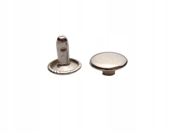 Nity zbitki kaletnicze dwustronne 10 mm LUX 10 sztuk srebrny