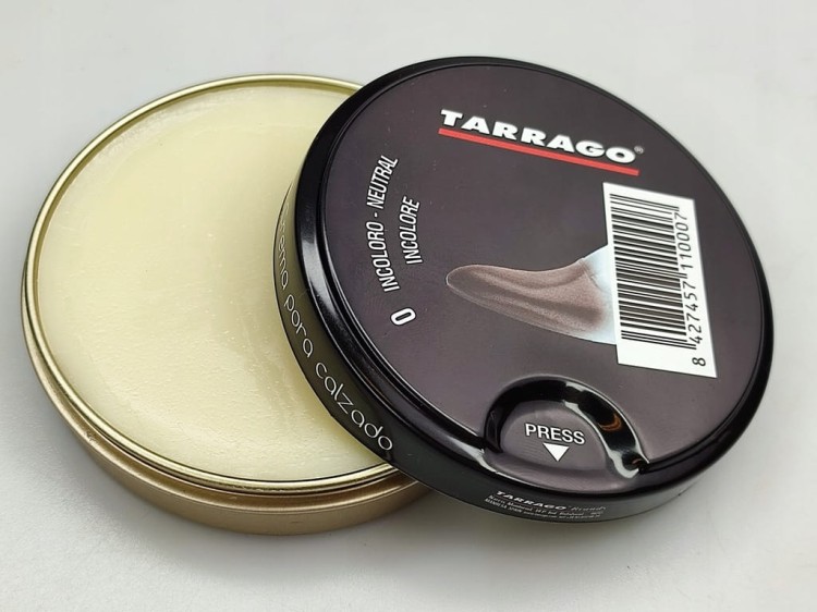 Pasta do butów z woskiem w puszce Tarrago 50 ml bezbarwna