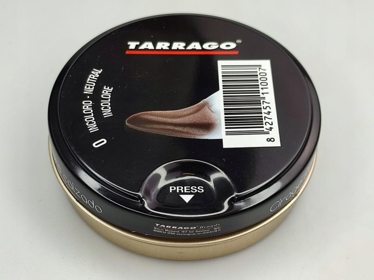 Pasta do butów z woskiem w puszce Tarrago 50 ml bezbarwna