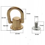 Uchwyt do torebki okucie kaletnicze 12 mm złoty