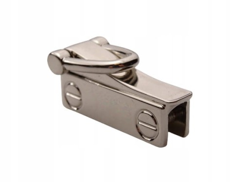 Uchwyt boczny metalowy do torby torebki prawy lewy 29 / 10 mm srebrny 2 szt