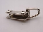 Uchwyt boczny metalowy do torby torebki prawy lewy 29 / 10 mm srebrny 2 szt
