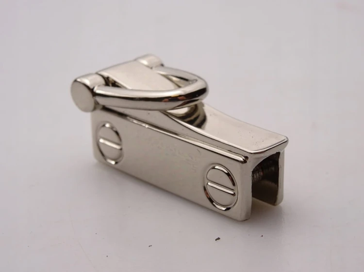 Uchwyt boczny metalowy do torby torebki prawy lewy 29 / 10 mm srebrny 2 szt