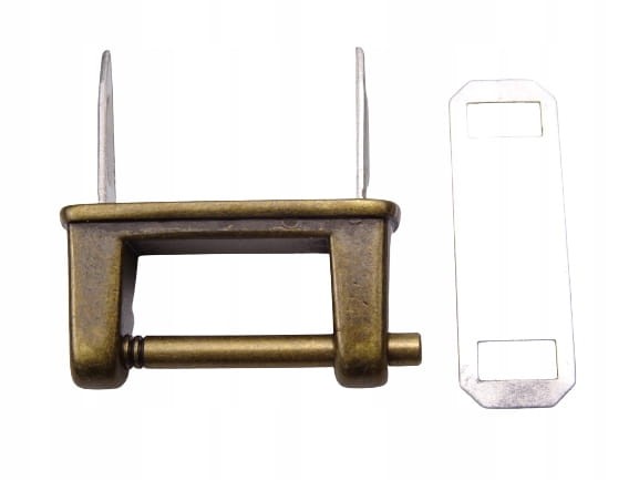 Uchwyt metalowy do rączki walizki torebki 33 mm stare złoto