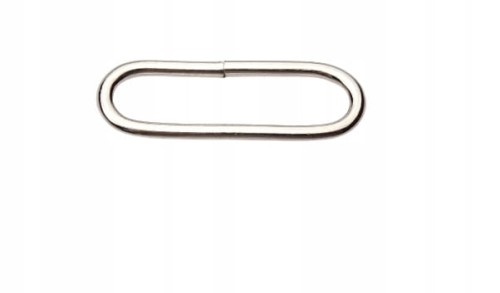 Ramka kaletnicza owalna 30 / 8 / 2,5 mm srebrny 10 sztuk