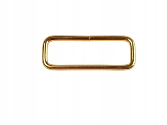 Ramka kaletnicza prostokąt 30 / 10 / 2,2 mm złoty 10 sztuk