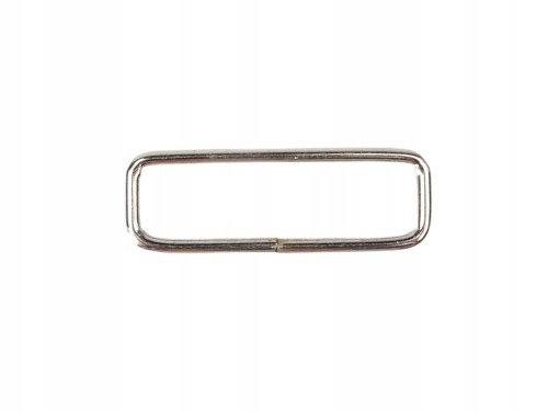 Ramka kaletnicza prostokąt 40 / 10 / 2,5 mm srebrny 1 sztuka