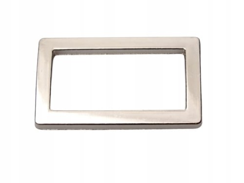Ramka metalowa kaletnicza odlew do paska 25 / 12 / 4 mm 10 sztuk srebrna