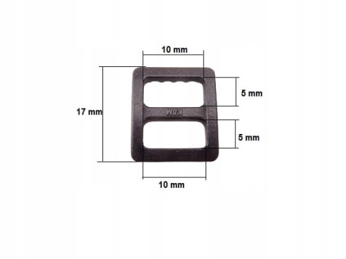 Ramka regulator plastikowy 10 mm 1 sztuka czarny