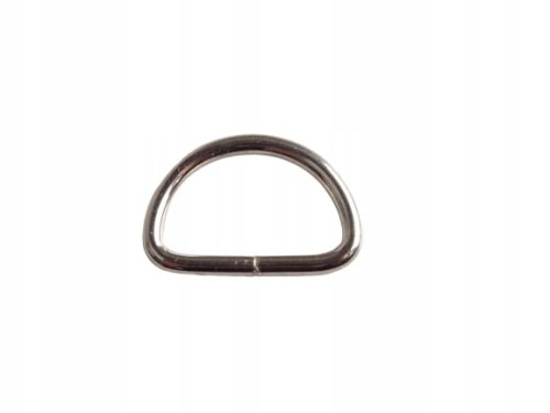 Półkole metalowe kaletnicze 20 / 15 / 3 srebrny 1 sztuka