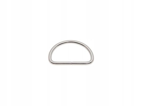 Półkole metalowe kaletnicze 25 /15/2,5 srebrny 1sz