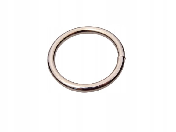 Kółko metalowe kaletnicze do torby SPAWANE 30 / 4 mm nikiel 10 sztuk