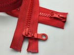 Zamek rozdzielczy kostkowy # 5 dwusuwakowy 75 cm czerwony