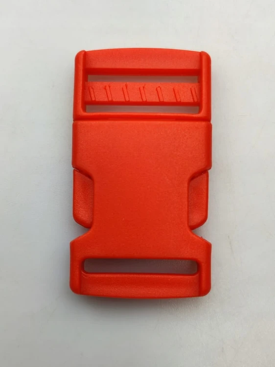 Klamra zatrzaskowa plastikowa 25 mm do paska 10 sztuk czerwony