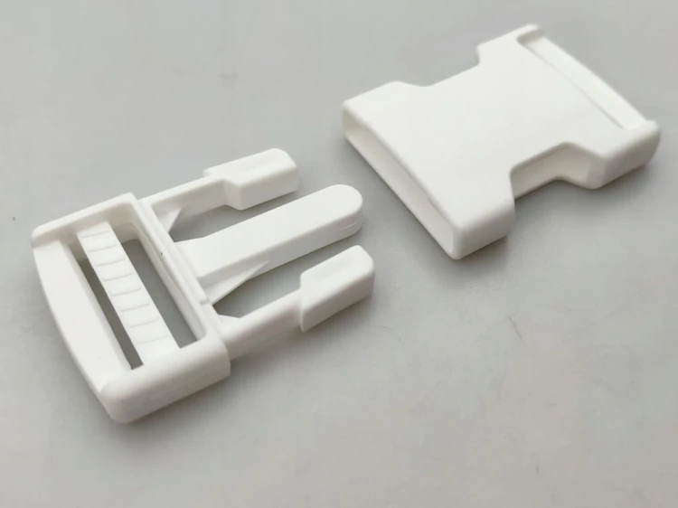 Klamra zatrzaskowa plastikowa 30 mm do paska 10 sztuka biały
