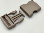 Klamra zatrzaskowa plastikowa 40 mm do paska 10 szt beżowy