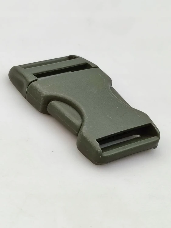Klamra zatrzaskowa plastikowa 25 mm do paska 50 szt oliwka