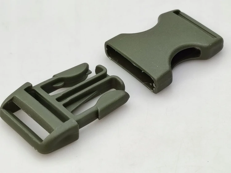 Klamra zatrzaskowa plastikowa 25 mm do paska 50 szt oliwka