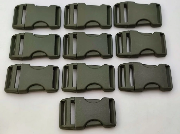 Klamra zatrzaskowa plastikowa 25 mm do paska 50 szt oliwka
