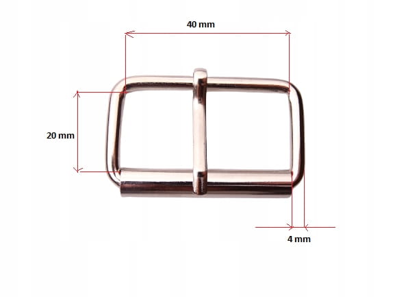 Klamra rymarska 40 / 20 / 4 mm NIKIEL 10 sztuk