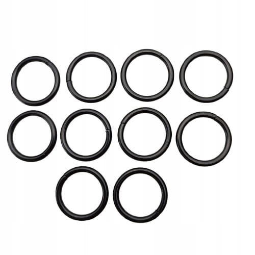 Kółko kaletnicze do paska 20 / 3 mm czarny mat 10 sztuk
