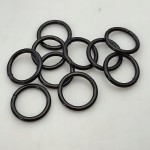 Kółko kaletnicze do paska 20 / 3 mm czarny mat 10 sztuk