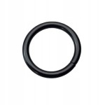 Kółko kaletnicze do paska 20 / 3 mm czarny mat 10 sztuk
