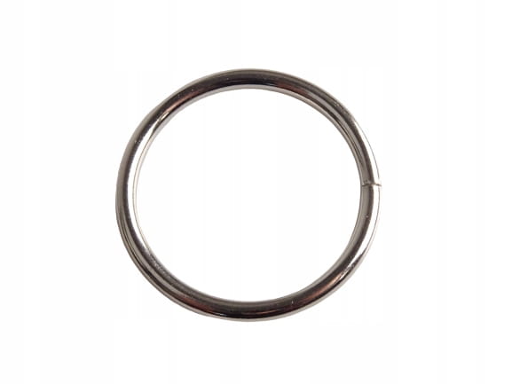 Kółko metalowe kaletnicze do paska 35 / 3,5 mm srebrny 10 sztuk