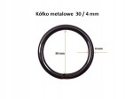 Kółko metalowe kaletnicze do paska torby 30 / 4 mm czarne 10 sztuk