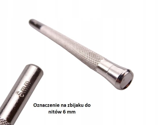 Nitownica zbijak zagniatacz do zbijania zakuwania nitów pod młotek 6 mm