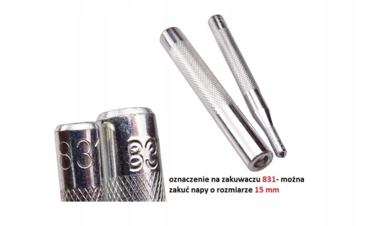 Zbijak zakuwacz kaletniczy do nap zatrzasków 15 mm (831)