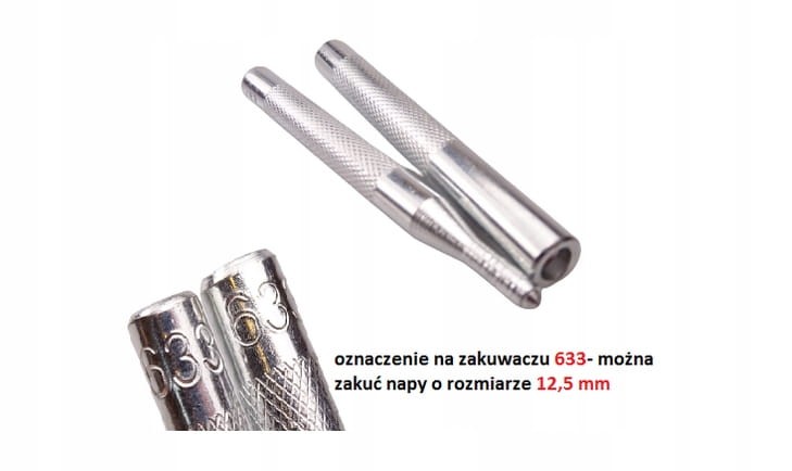 Zbijak zakuwacz kaletniczy do nap zatrzasków 12,5 mm (633)