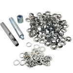 Zestaw do montażu oczek 10 / 17 / 6 mm zbijak wybijak 100 sztuk