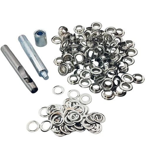 Zestaw do montażu oczek 10 / 17 / 6 mm zbijak wybijak 100 sztuk