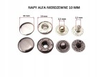 Zestaw montaż nap ALFA nierdzewnych 10 mm + 20 szt nap