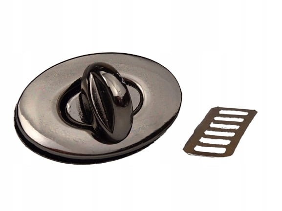 Zamek zapięcie metalowy do torebki 37 x 23 mm czarny