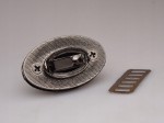 Zamek zapięcie metalowy do torebki 37 x 23 mm czarny