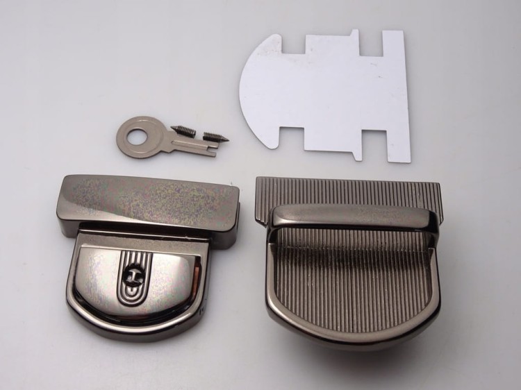 Zamek zapięcie metalowe do teczki 50 / 52 mm czarny