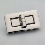 Zamek zapięcie do torebki teczki 50 x 30 mm srebrny